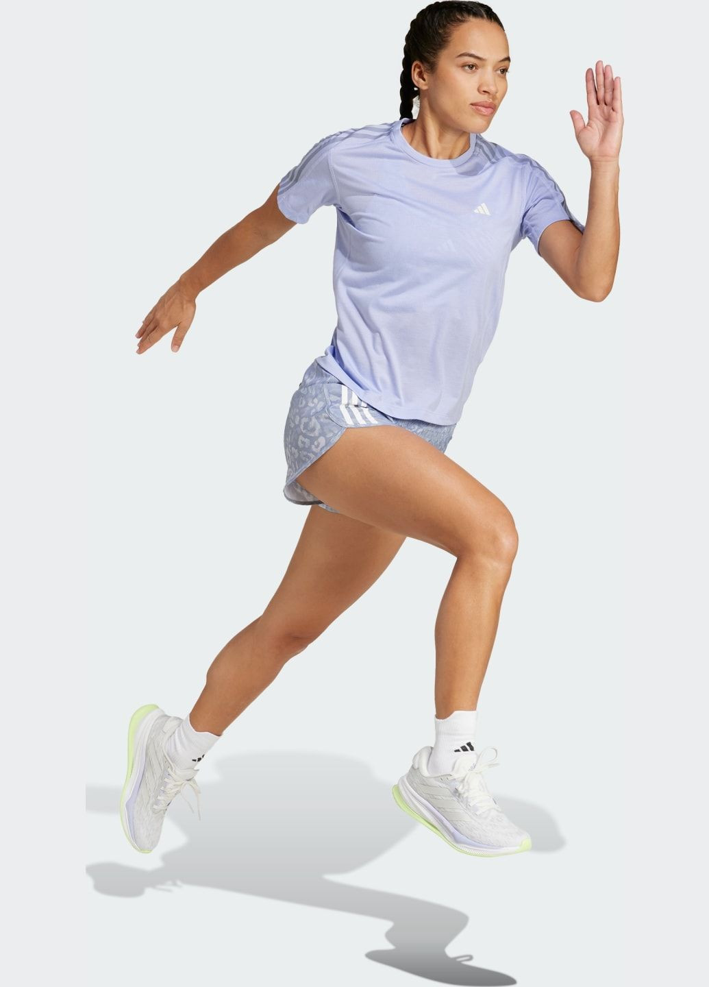 Шорты Own the Run CLIMACOOL 3-Stripes adidas (333155319)