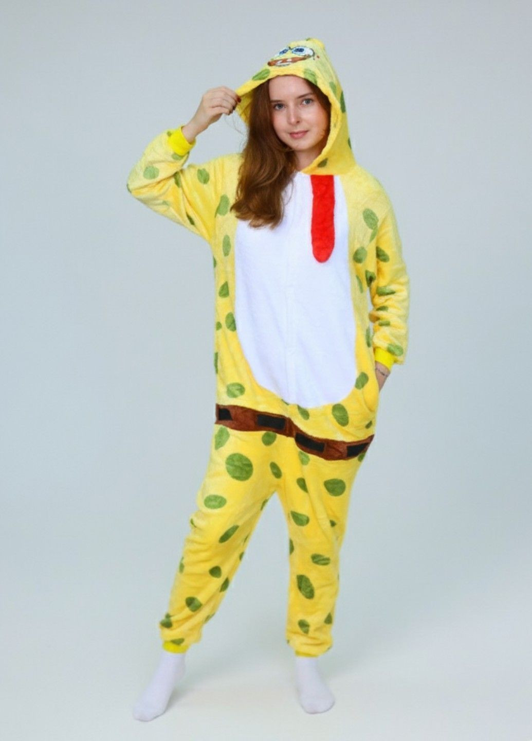 Кигуруми пижама Губка Боб женская желтая теплая Lalapka (367102353)