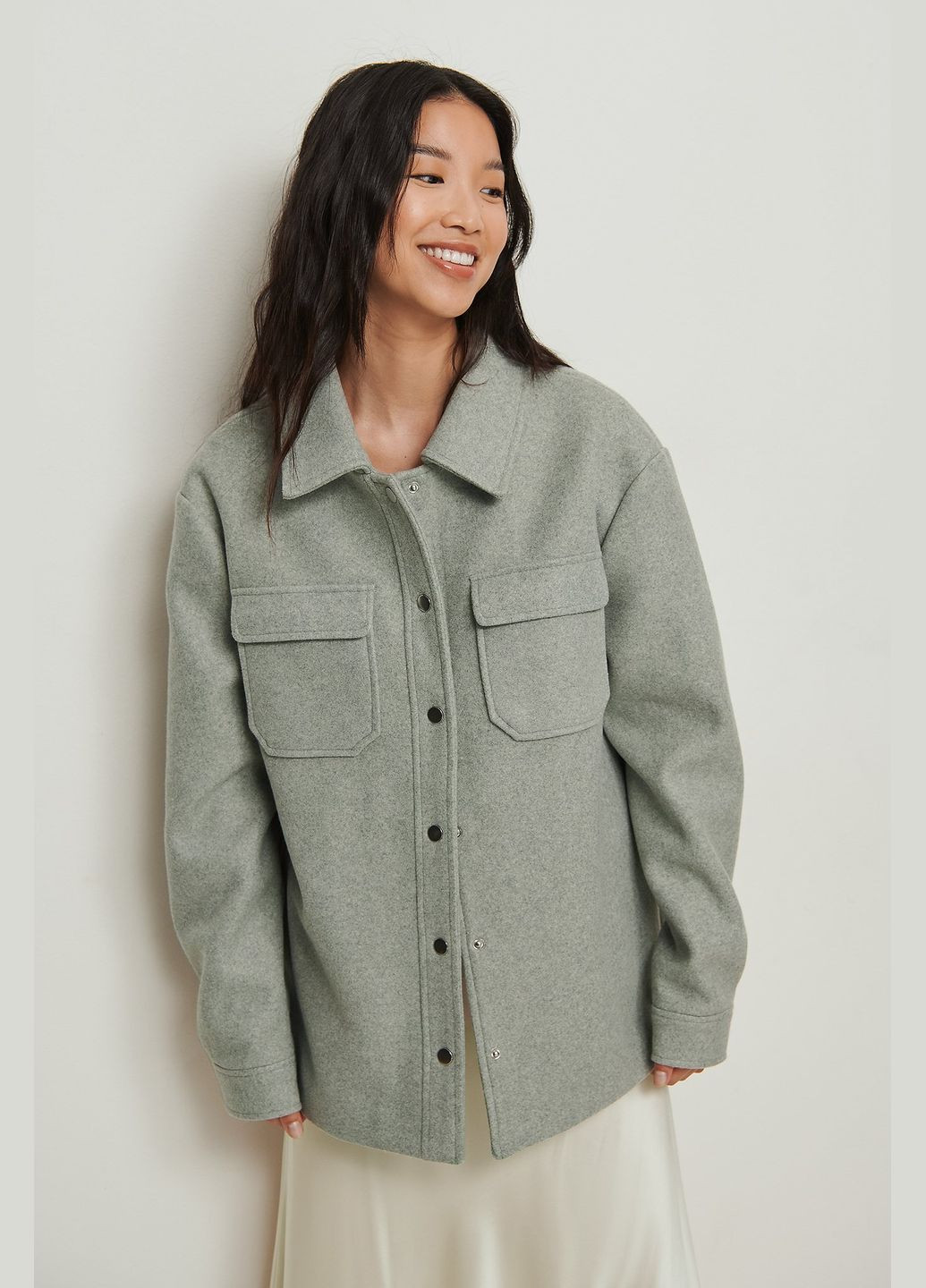 Куртка-сорочка,сірий, NA-KD (261483460)