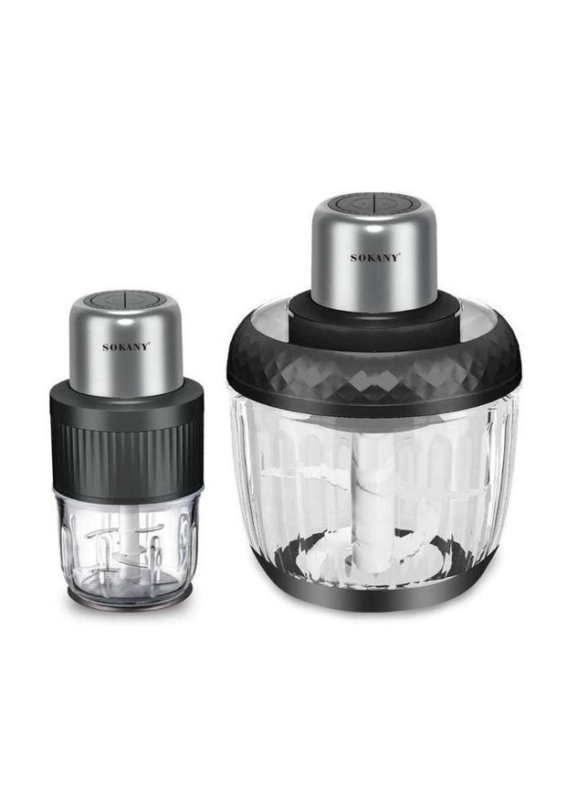 Блендер подрібнювач SK-06008 набір 2в1 блендерний подрібнювач 2 швидкості Серебристий 800 Вт Sokany (317433674)