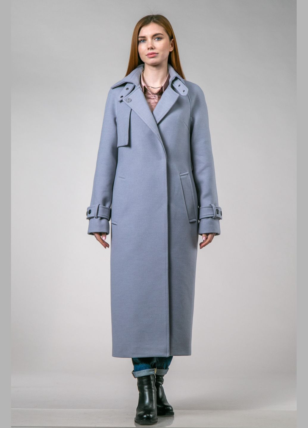 Светло-серое демисезонное Пальто демисезонное CHICLY