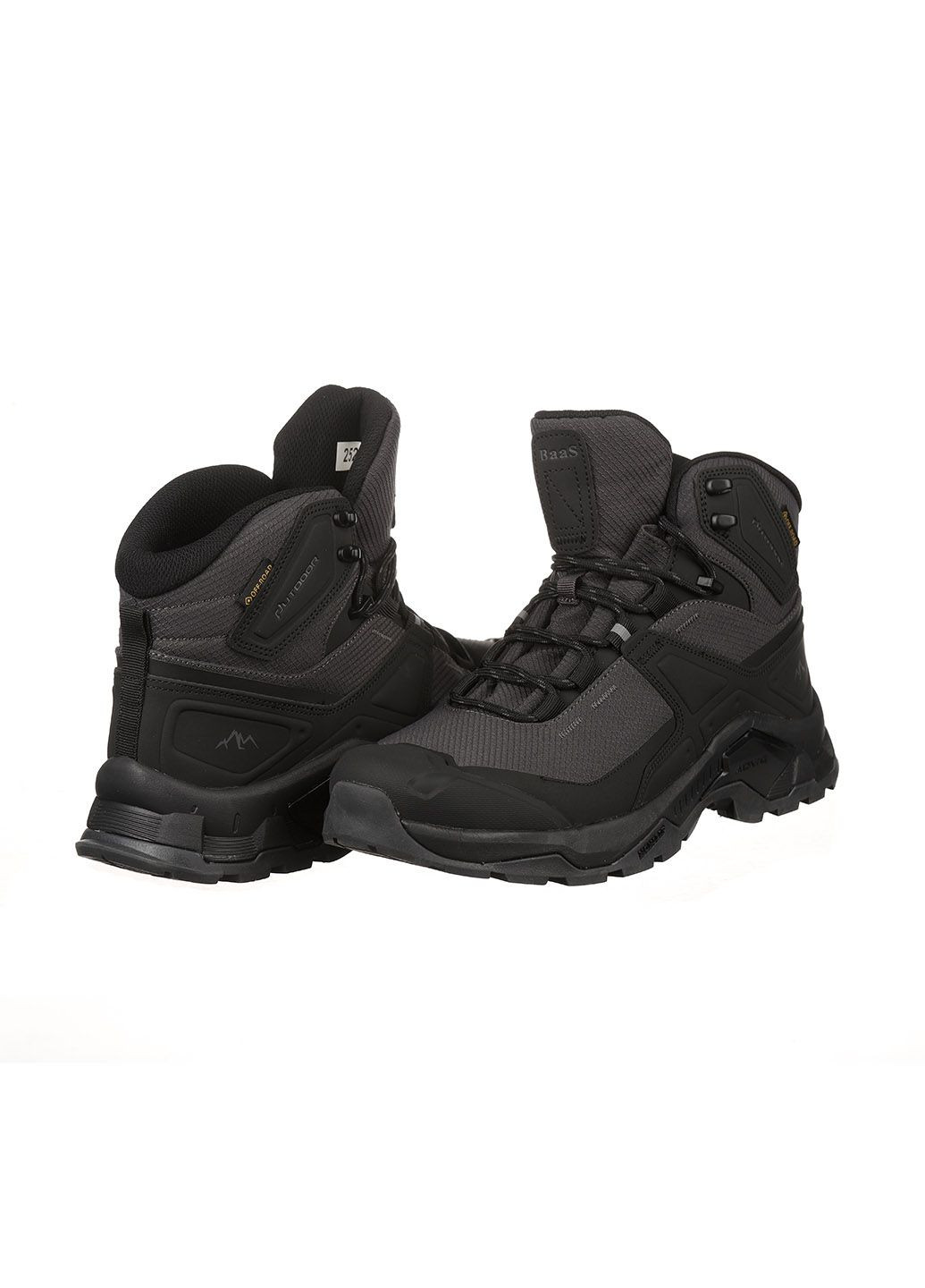 Черные зимние мужские кроссовки с плащевки a2525-2 Baas