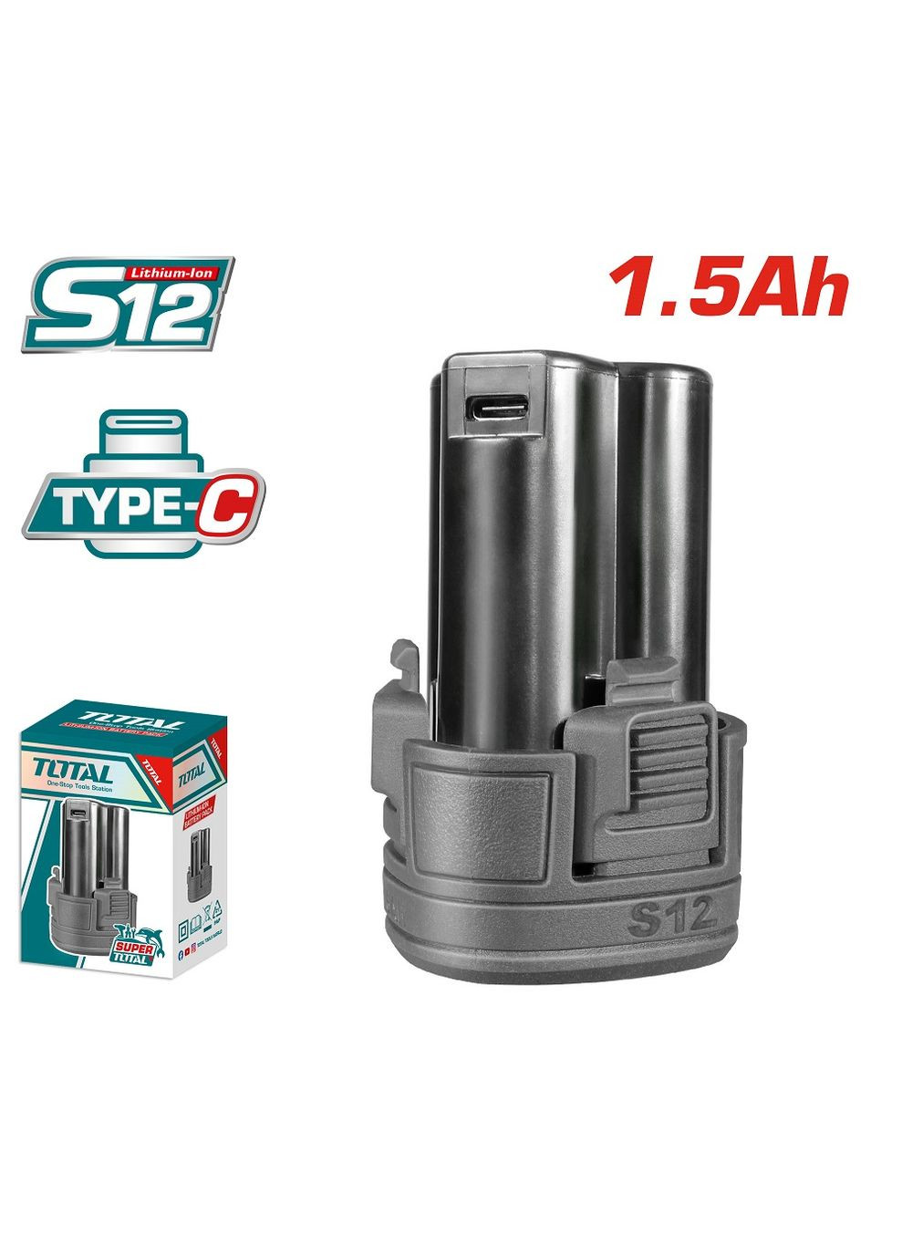 Аккумуляторная батарея TBLI12153 12В Li-ion (6906709) Total (360401487)