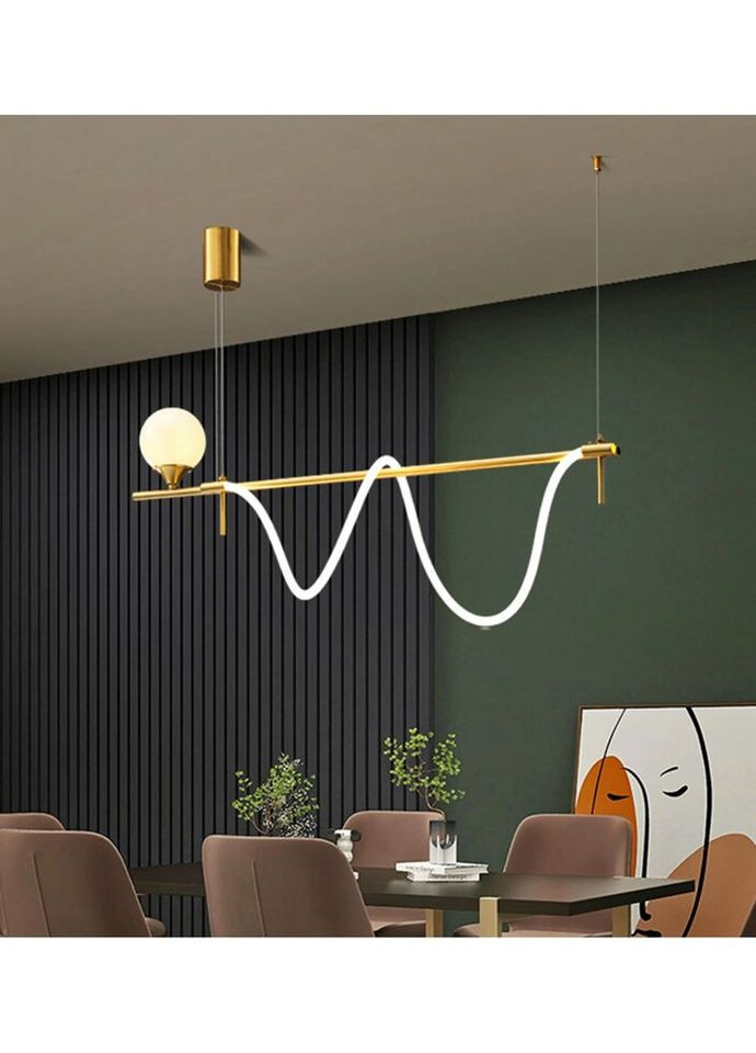 Люстра світлодіодна стельова LED світильник для квартири на стелю ледве 27146 Латунь 40-122х30х120 см. Sunnysky (324395840)