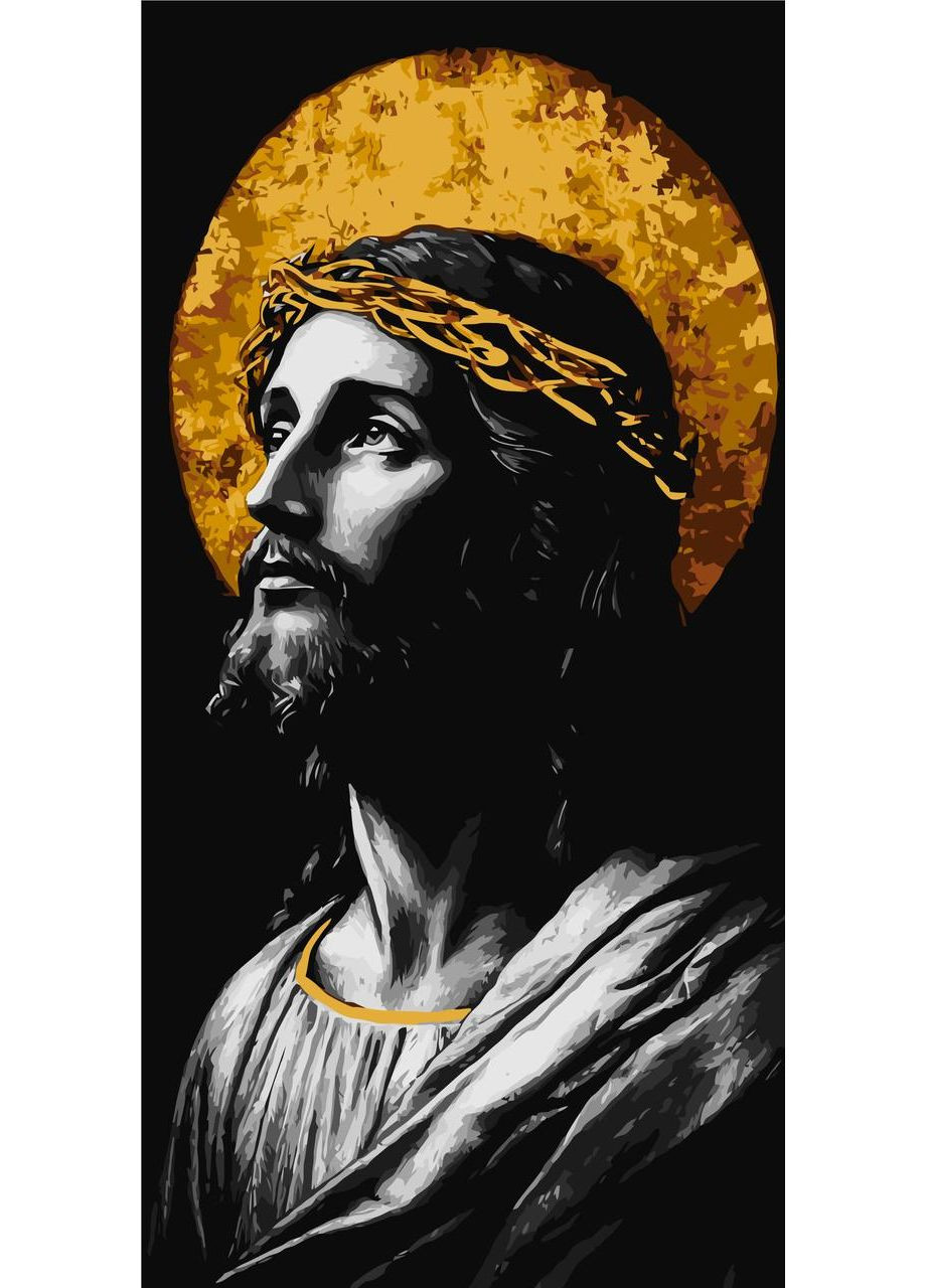 Картина за номерами Церква. Образ 125 з фарбами металік 40*80 см Оригамі LW 5158 Origami (351587424)