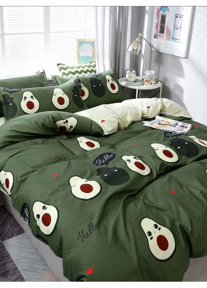 Комплект постільної білизни Бязь Голд "Авокадо" Півтораспальний 150х220 см No Brand (363978642)