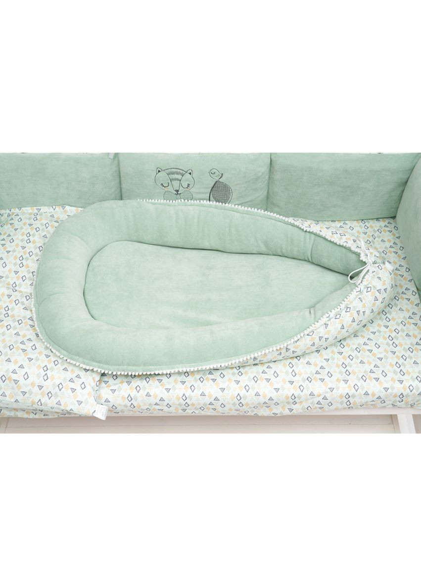 Постільний комплект Be Happy з пледом, 8 елементів, м'ятний () Twins 4078-TBH-14 (361147479)