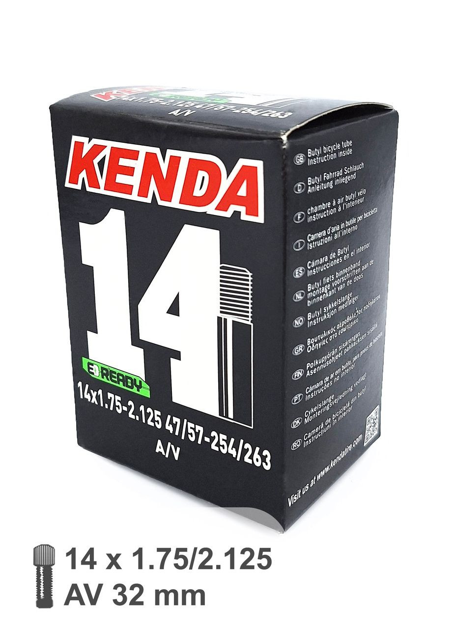 Камера велосипедна / на електросамокат 14x1.75/2.125 47/57-254/263 AV (G0000860) Kenda (355802829)
