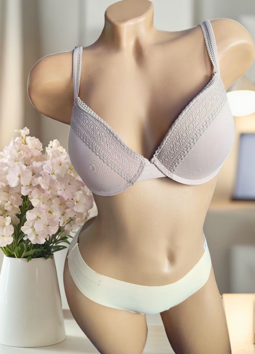 Коричневий бюстгальтер push up lucky FS з кісточками нейлон