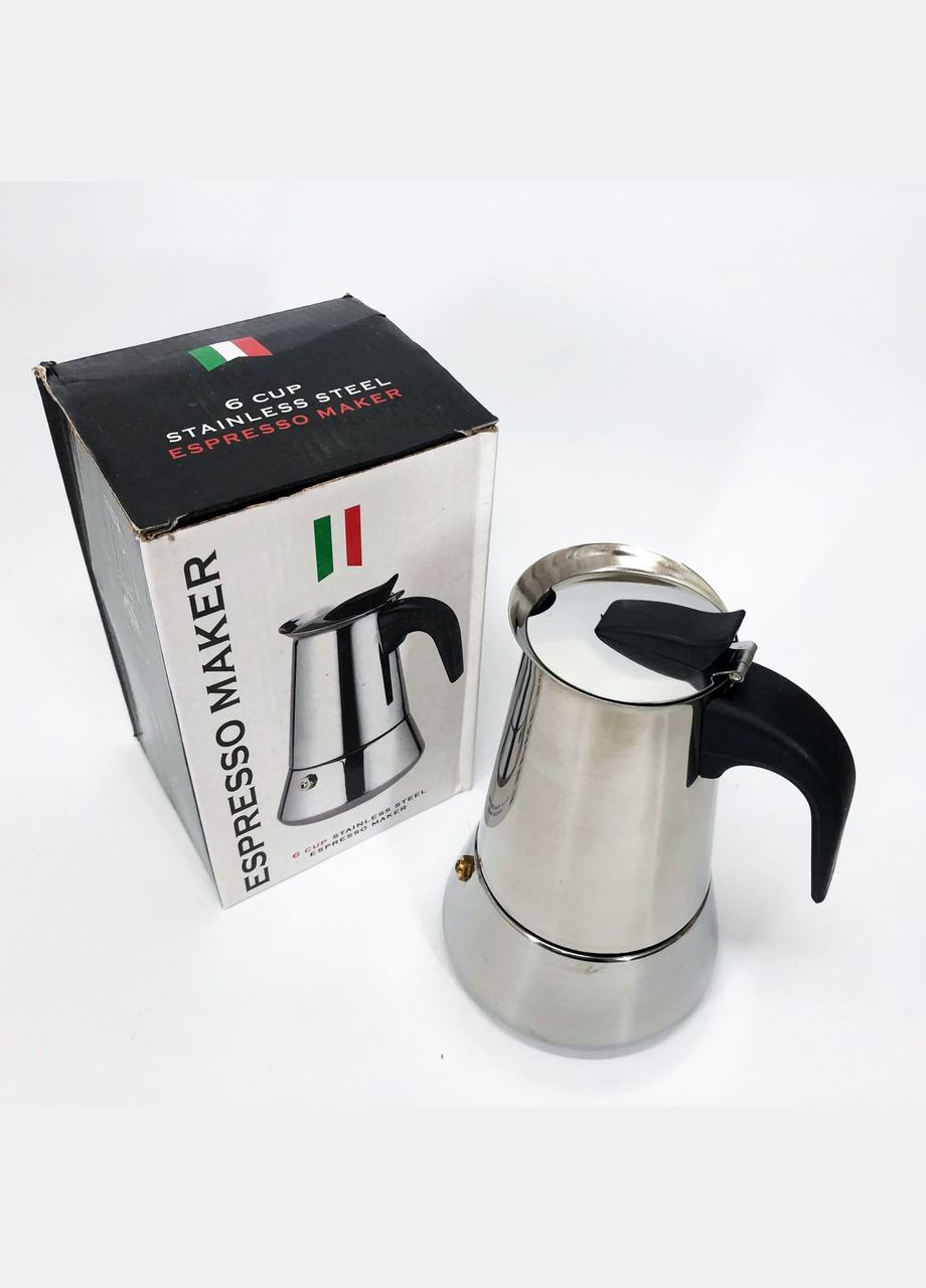 Кофеварка гейзерная из нержавеющей стали UN-1901 180 мл Unique (334876403)