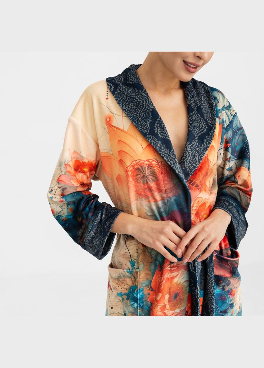 Халат жіночий з плюшевого велюру ексклюзивний Charms 18320 2XL-3XL FlexDress (336873932)