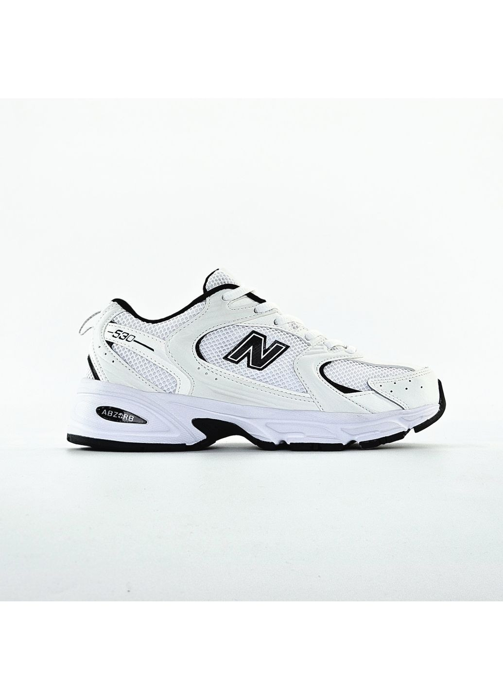 Білі Осінні кросівки чоловічі і жіночі new balance 530 white black premium | нью беланс 530 білі No Brand