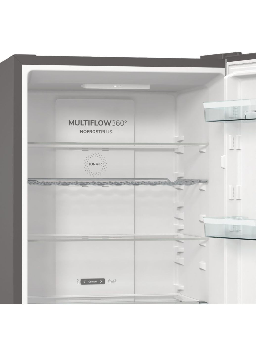 Холодильник з нижн. мороз. камерою NRK6192AXL4, 185х60х60см, 2 двері,203(99)л, А++, Total NF, Зона св-ті, Зовн. Диспл, нерж Gorenje (364275203)