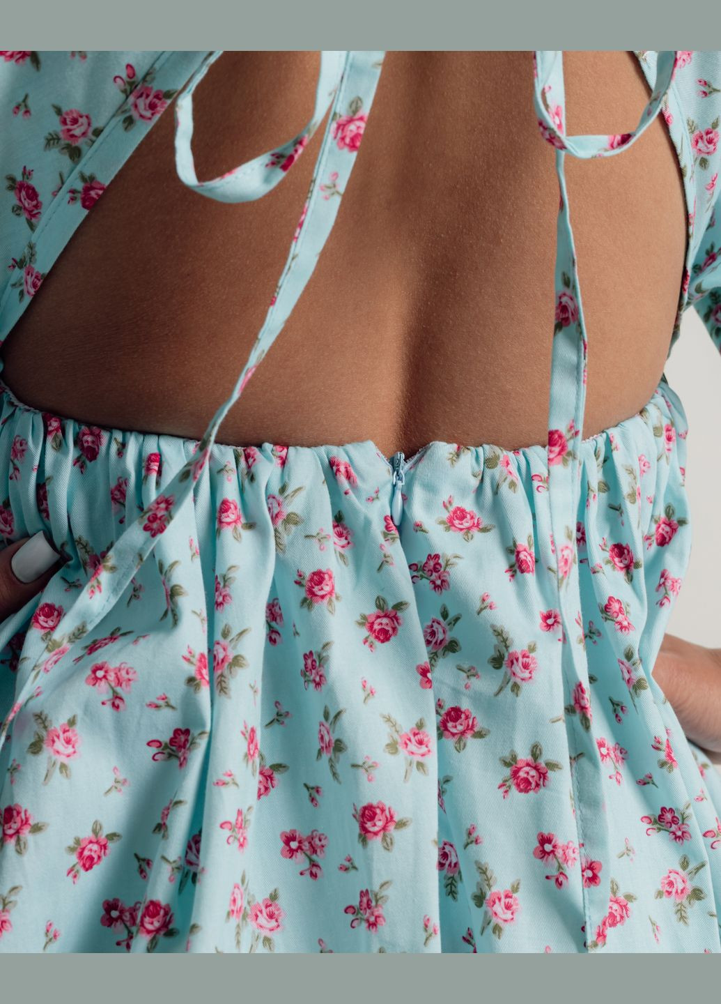 Блакитна повсякденний сукня літня s-l квітковий принт milirud