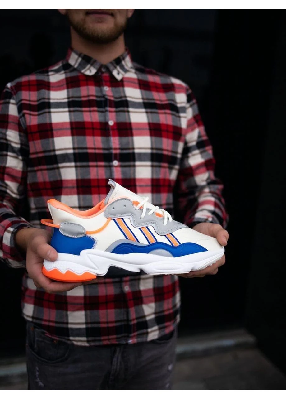 КРОССОВКИ ЖЕНСКИЕ ADIDAS OZWEEGO ADIPRENE PRIDE WHITE BLUE ORANGE АДИДАС ОЗВИГО БЕЛЫЕ No Brand белые демисезоны (391956595)