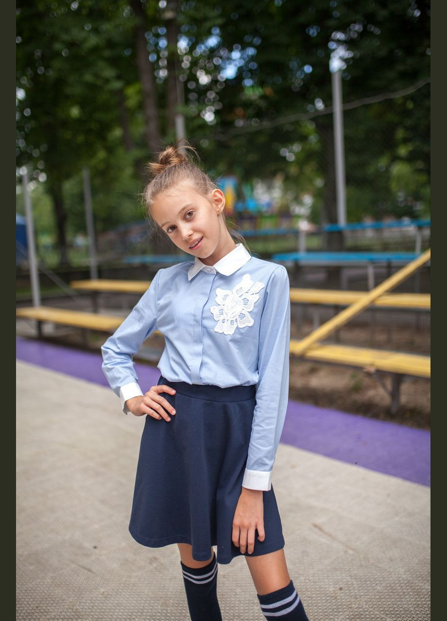 Голубая блузка Світ блуз демисезонная