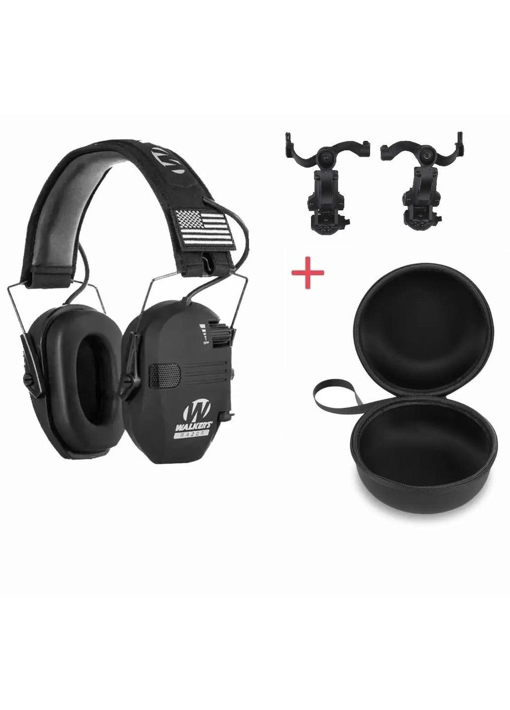 Активні навушники Walkers з чохлом та кріпленням OPS Core Чебурашки Чорний Razor (333662444)