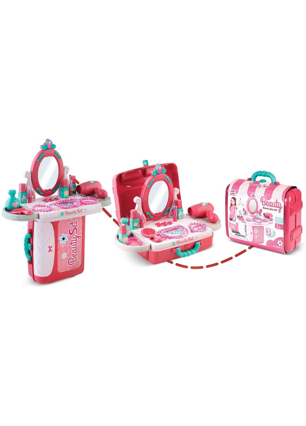 Дитячий туалетний столик 3в1 з аксесуарами XIONG CHENG (332202178)