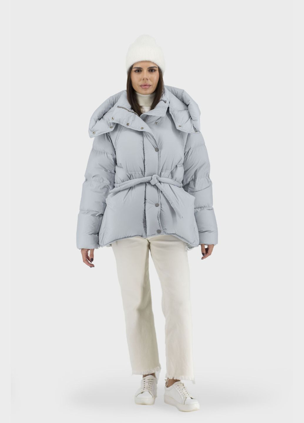 Блакитний зимній Пуховик No Brand