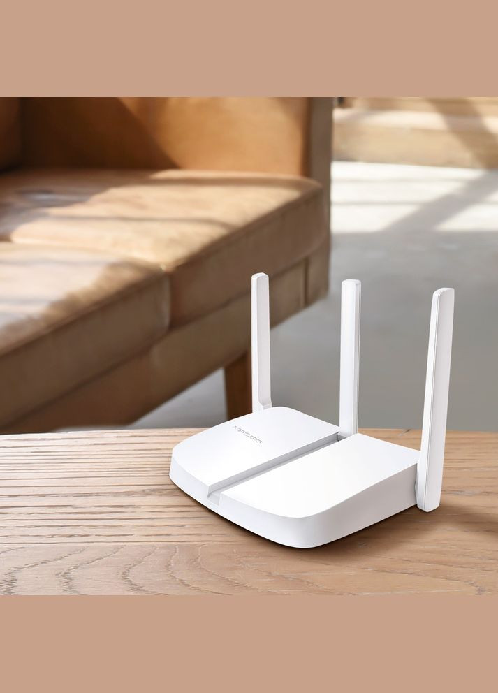 Роутер MW306R WiFi 802.11n, 300Mb, 3 LAN 10/100Mb, режим точки доступа, быстрая настройка безопасности Mercusys (315028521)