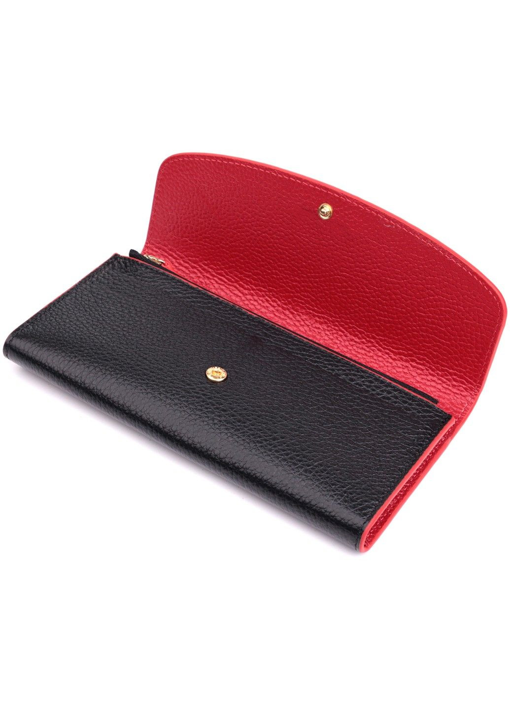 Жіночий гаманець із трикутним клапаном із натуральної шкіри 22860 Чорний Tony Bellucci (318823533)