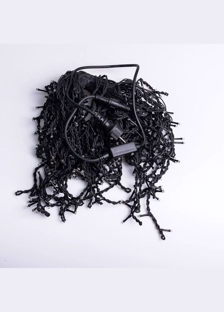 Вулична гірлянда бахрома 20 (м) 390 led світлодіодів зовнішня біла чорний дріт Garlando (315637015)