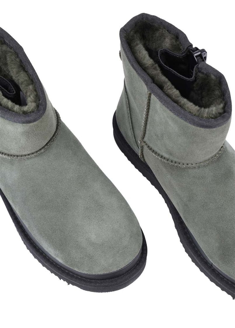 Женские Угги 1144034 Зеленый Велюр MIRATON (368527882)