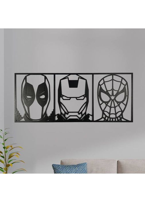 Декоративне панно на стіну Супергерої Марвел 80х33 см Decart (360612358)