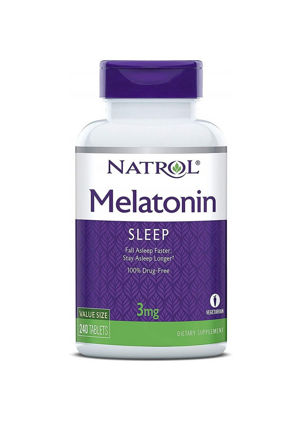 Натуральна добавка Melatonin 3 mg, 240 таблеток Natrol (293417927)