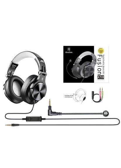 Навушники провідні OneOdio, ігрова гарнітура, чорно-білі, 106701 No Brand Fusion A71D (372492717)