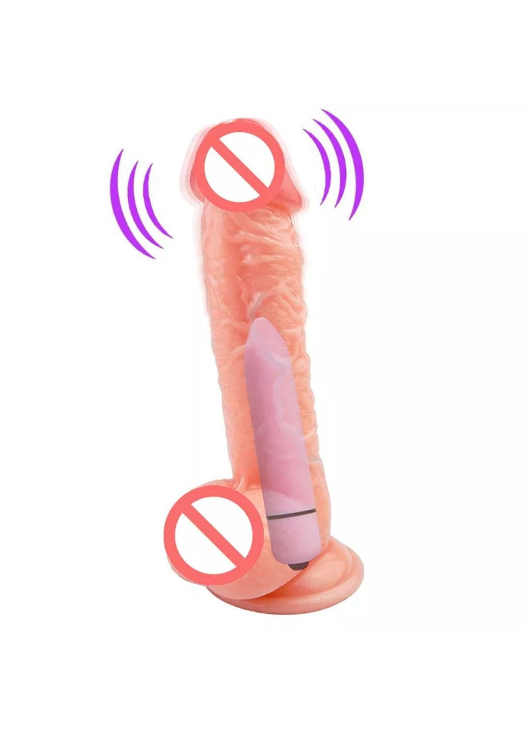 Фаллоимитатор с вибрацией, на присоске, с мошонкой We Love (284279321)