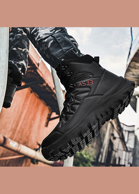 Ботинки тактические GZ706 Black р.40 износостойкие военные на демисезон taktical Lesko (342118496)