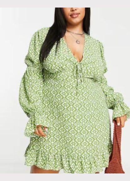 Зелена кежуал сукня Asos з квітковим принтом