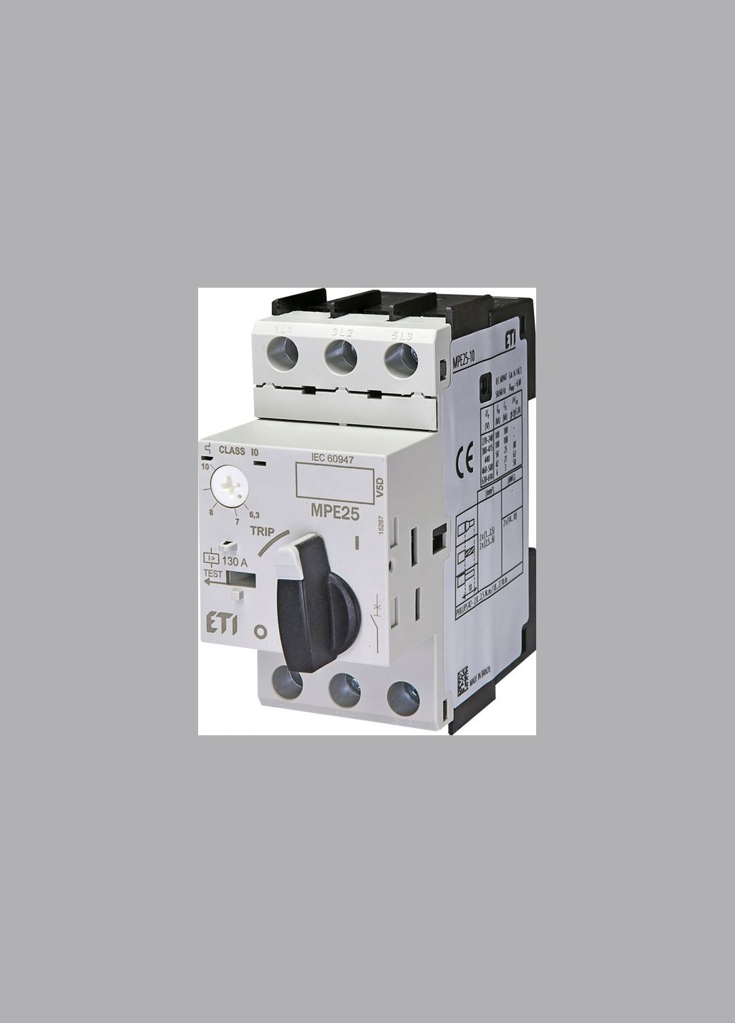 Автомат захисту двигуна 6.3-10А з поворотною ручкою [4648010] MPE25-10 ETI (337147098)
