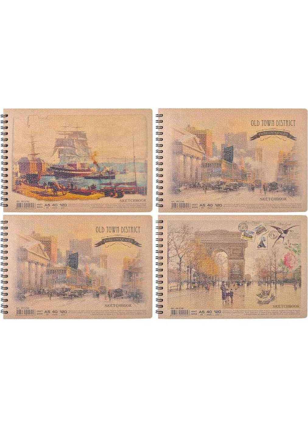 Альбом для рисования 40л. на спор. 100 г/м2 KRAFT, AА4640 Графіка (360653150)