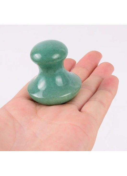 Скребок ГуаШа Грибок из авантюрина, натуральный авантюриновый массажер ГуаШа, 3,5х3,8 см No Brand (350349824)