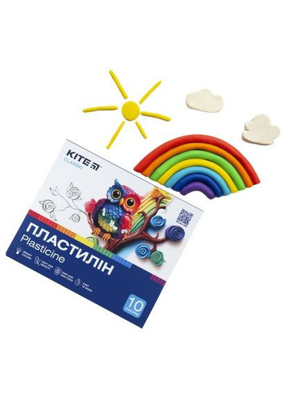 Пластилин, 10 цветов, 200 г. Classic Kite (372818973)