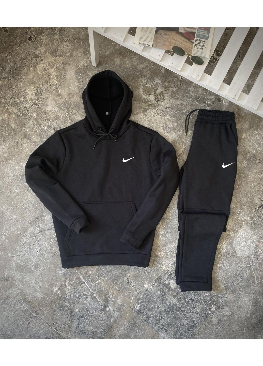 Черный комплект 3 в 1 куртка зимняя + худи + штаны Vakko