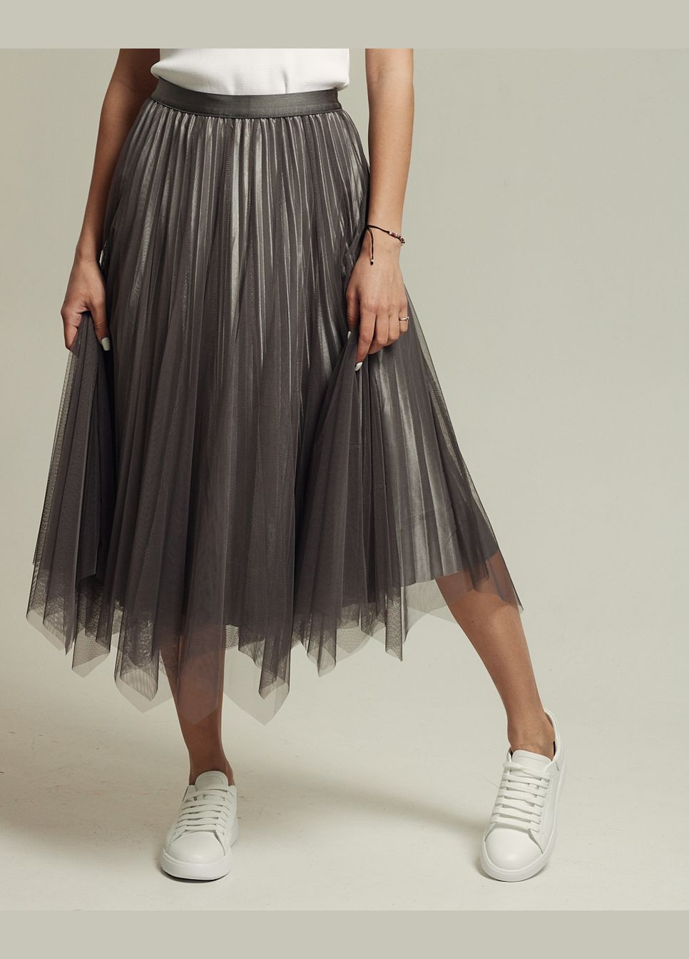 Темно-серая кэжуал юбка двусторонняя Macro