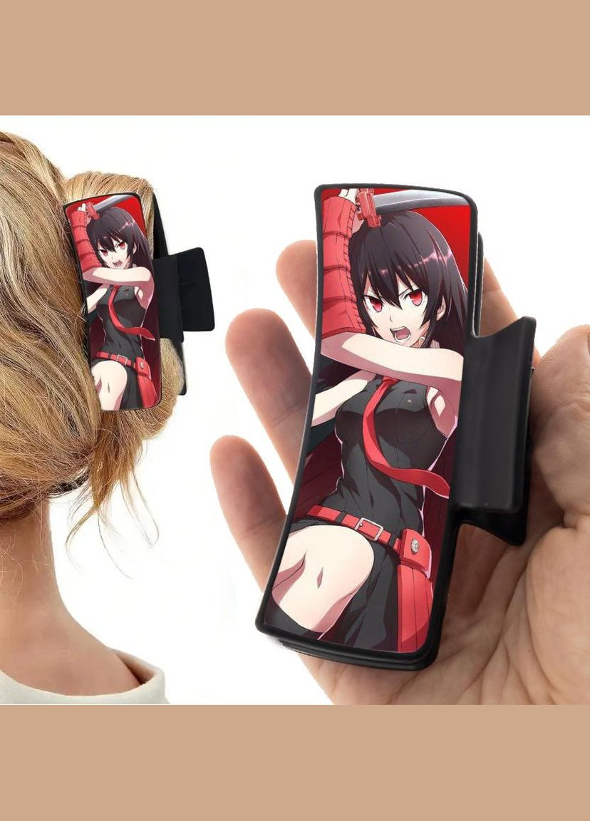 Заколка крабик для волосся Аніме Вбивця акаме #0005 чорний No Brand (315631207)