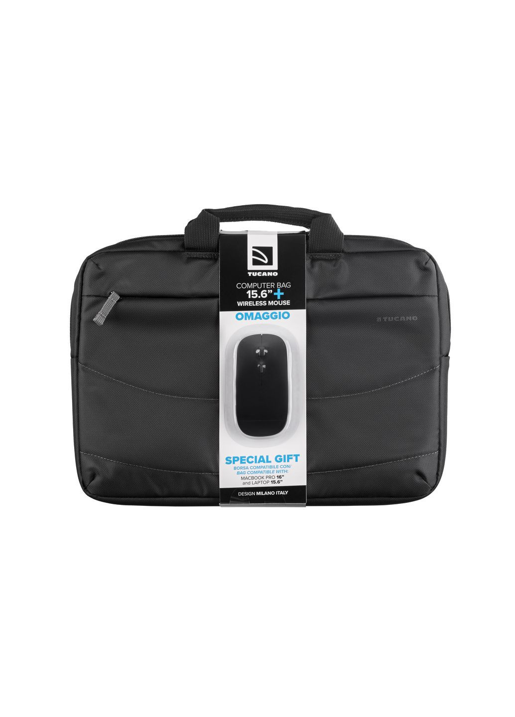 Сумка Idea 15.6", чорна + бездротова миша Tucano (366831404)