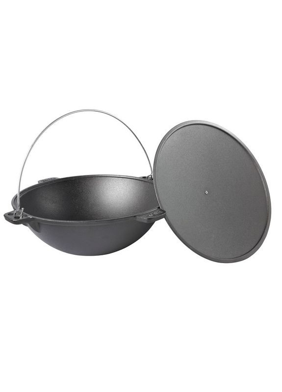 Казан чавунний татарський з кришкою і дужкою 6 л (0906) Biol (334713589)