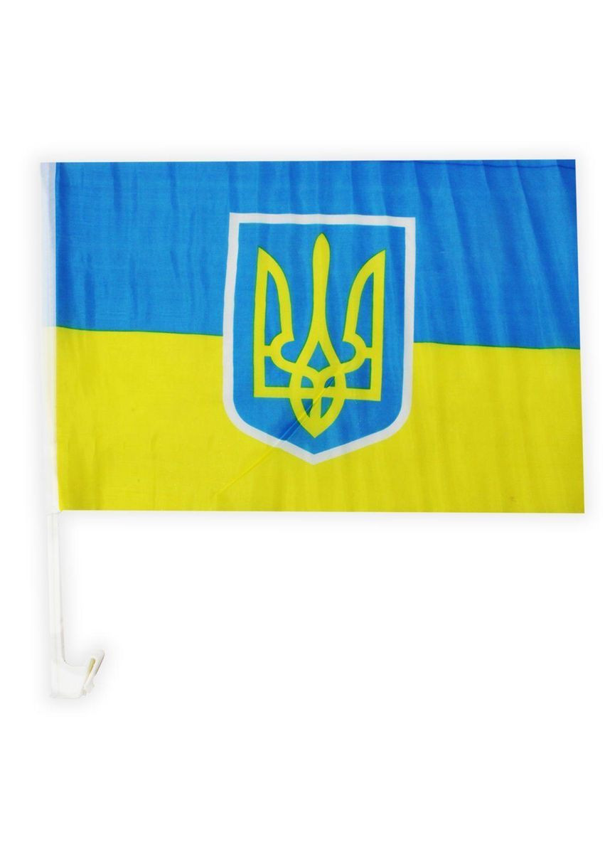 Прапор України з тризубом 45 х 30 см автомобільний (20-7) MIC (362432155)