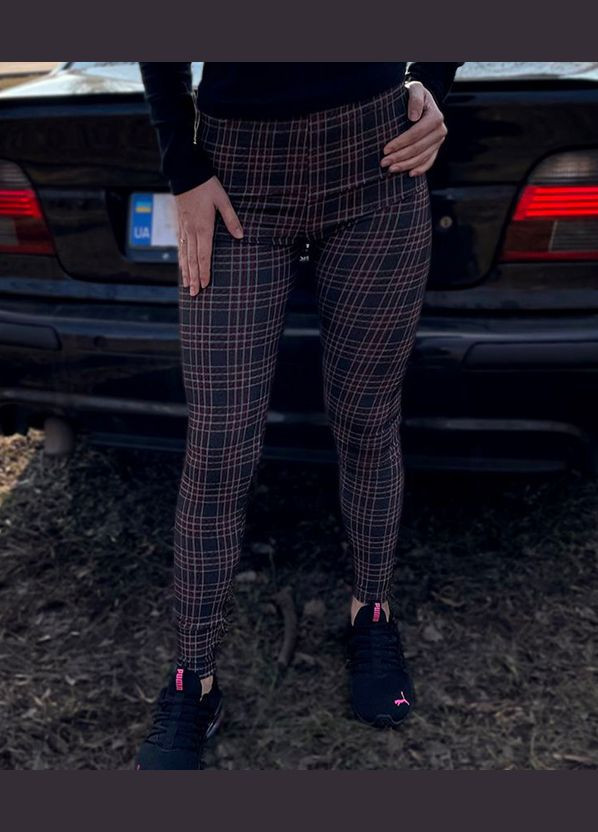 Женские лосины клетка, стреч джинс No Brand (315408681)