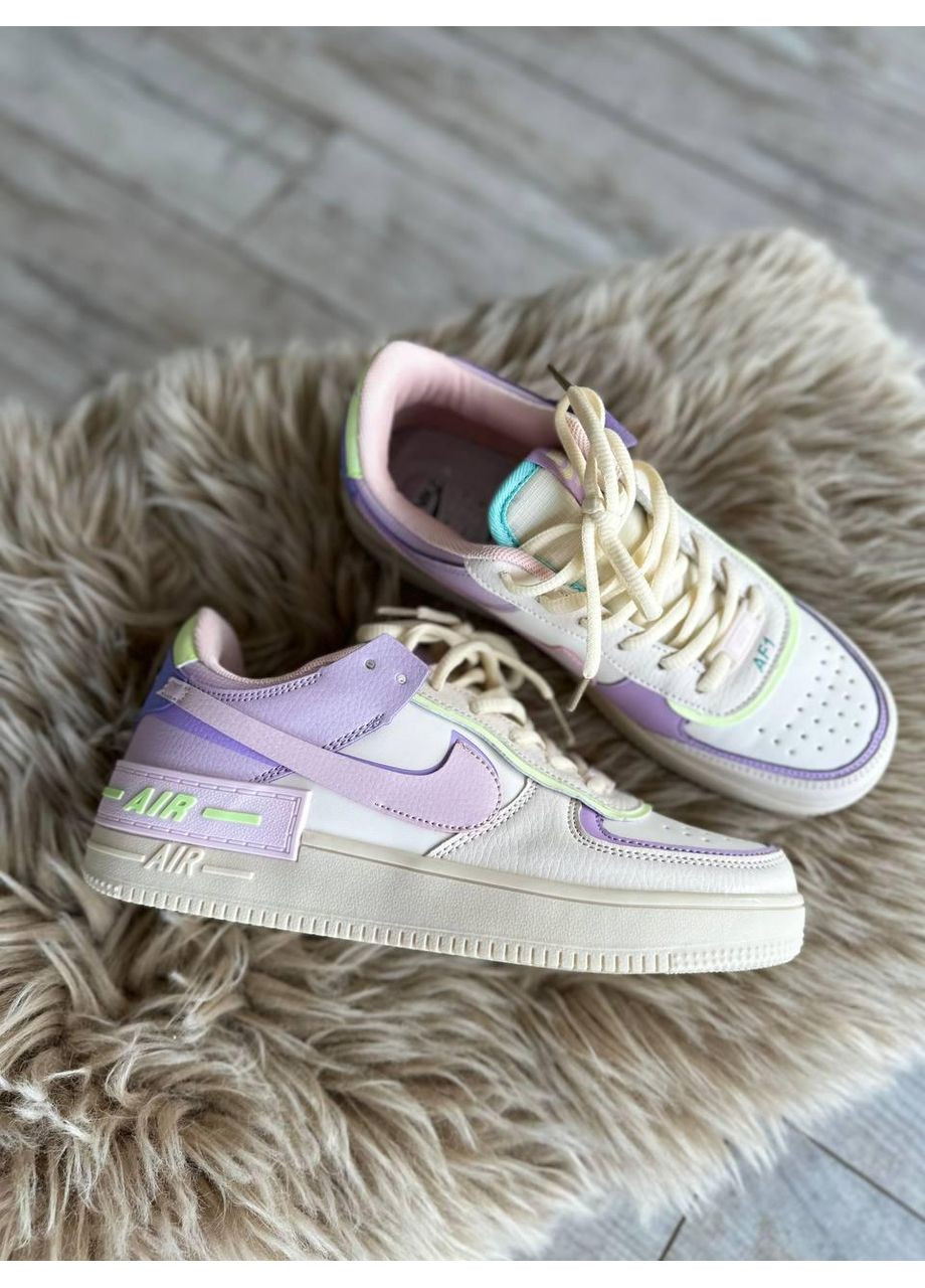 Білі Осінні кросівки чоловічі nike air force 1 shadow grape найк аір форс 1 преміум No Brand
