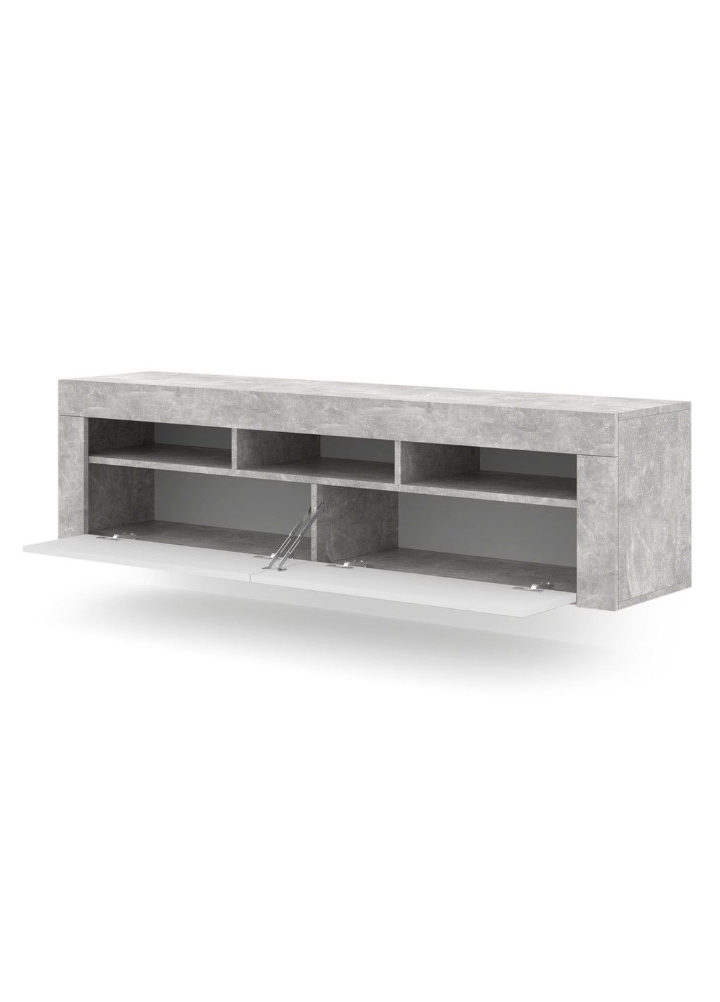 Тумба під телевізор з відкритими полицями Moreno 160 бетон / білий Bim Furniture (291124598)