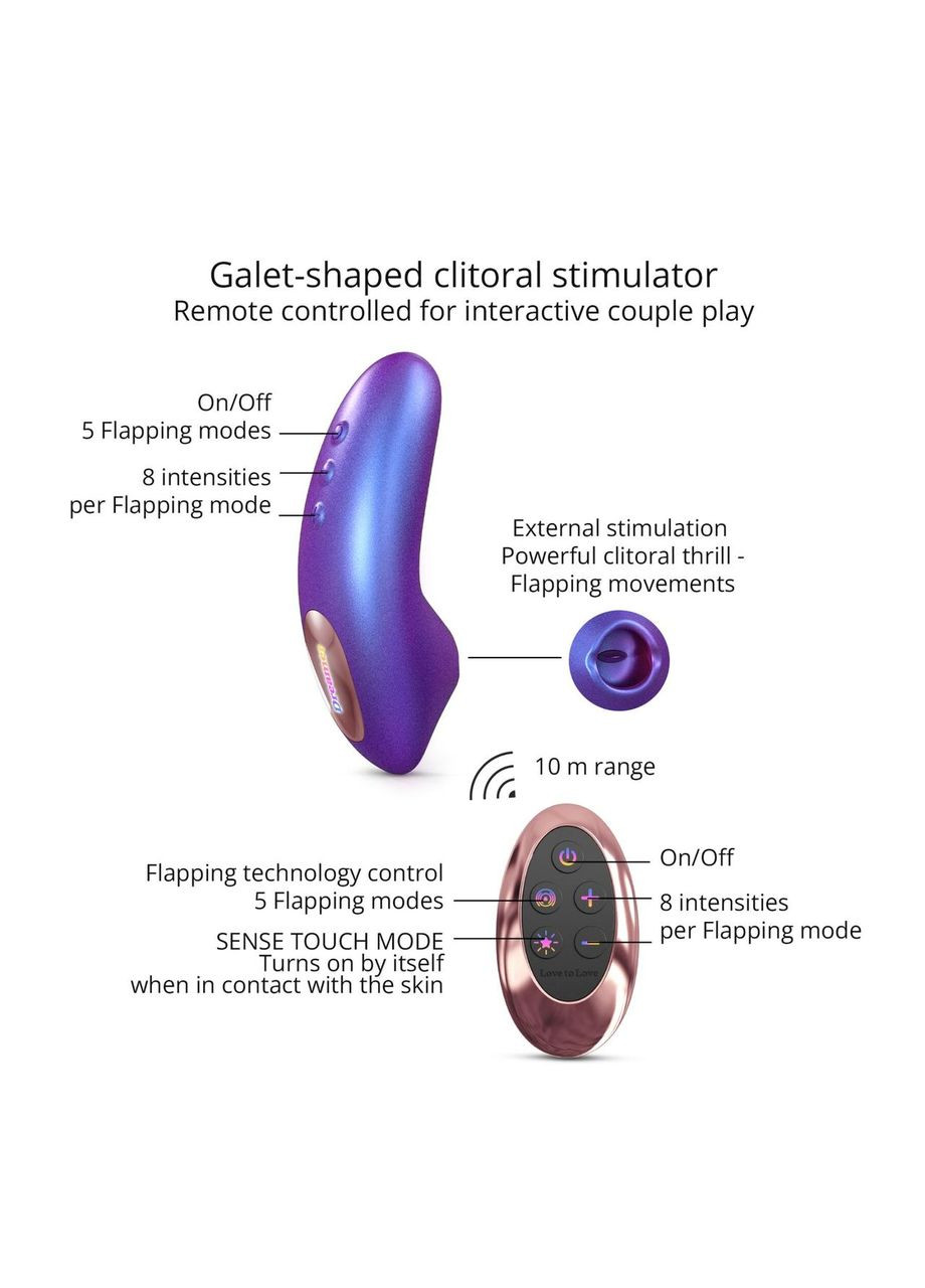 Вакуумний кліторальний стимулятор Love To Love DREAMER – IRIDESCENT NIGHT, пестощі язичком, пульт No Brand (305768469)