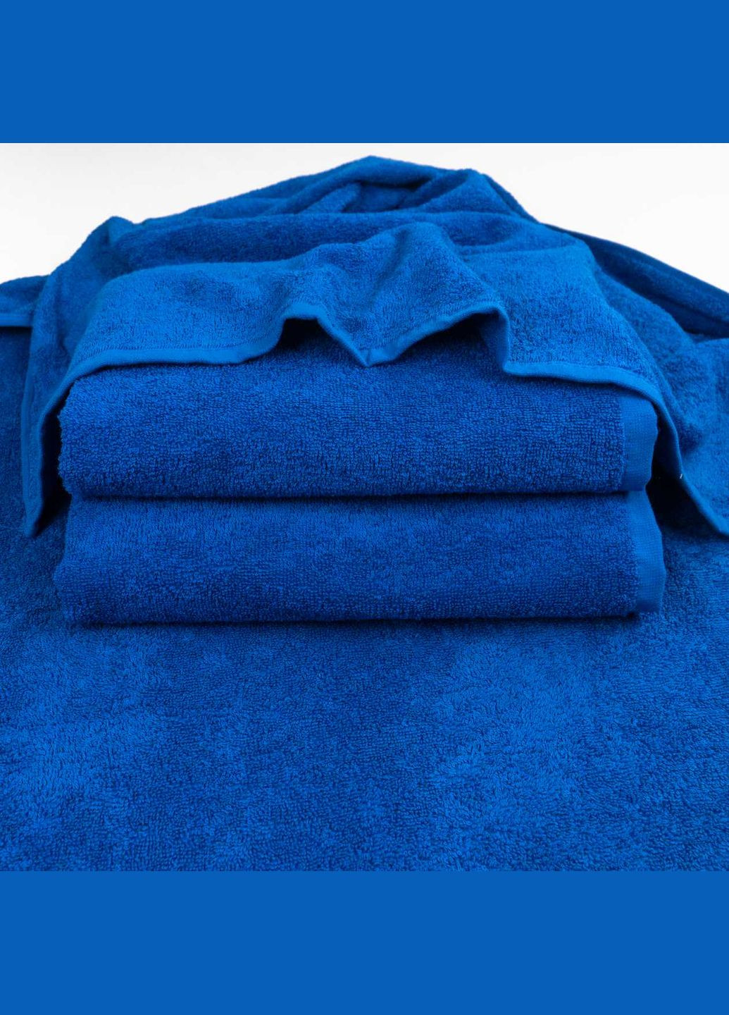 GM Textile набор махровых полотенец 2шт 50х90см, 70х140см 400г/м2 () синий производство -