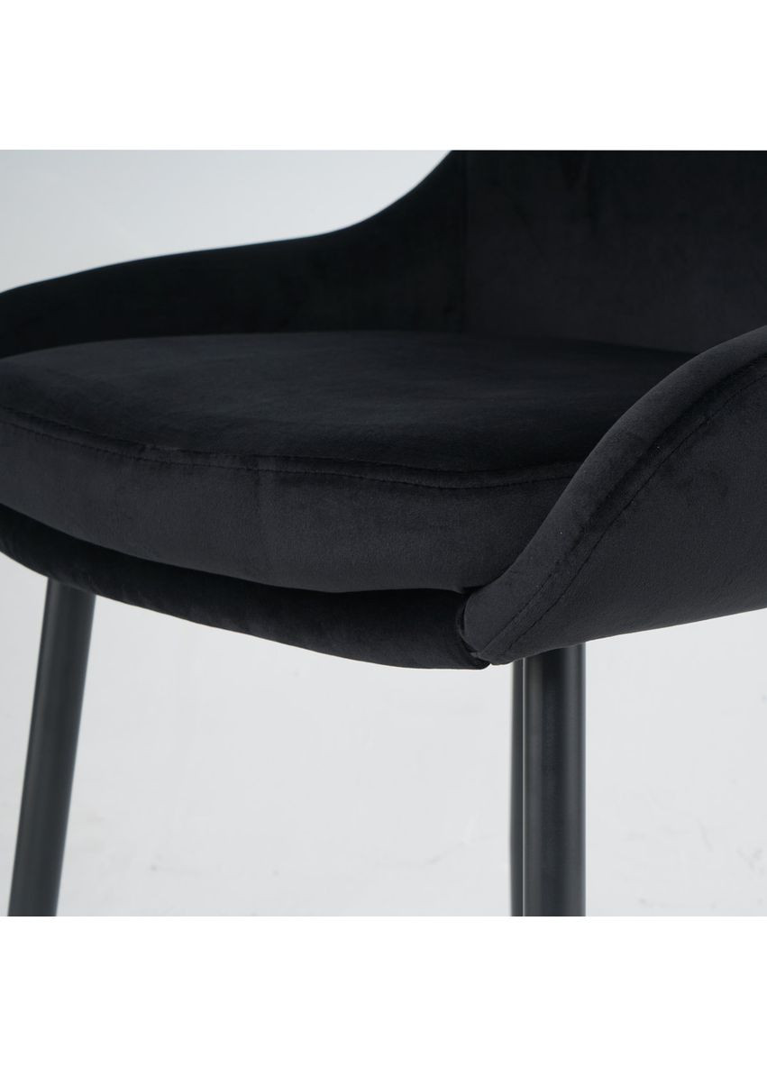 Стілець HUGO чорний каркас/чорний Intarsio (372178491)