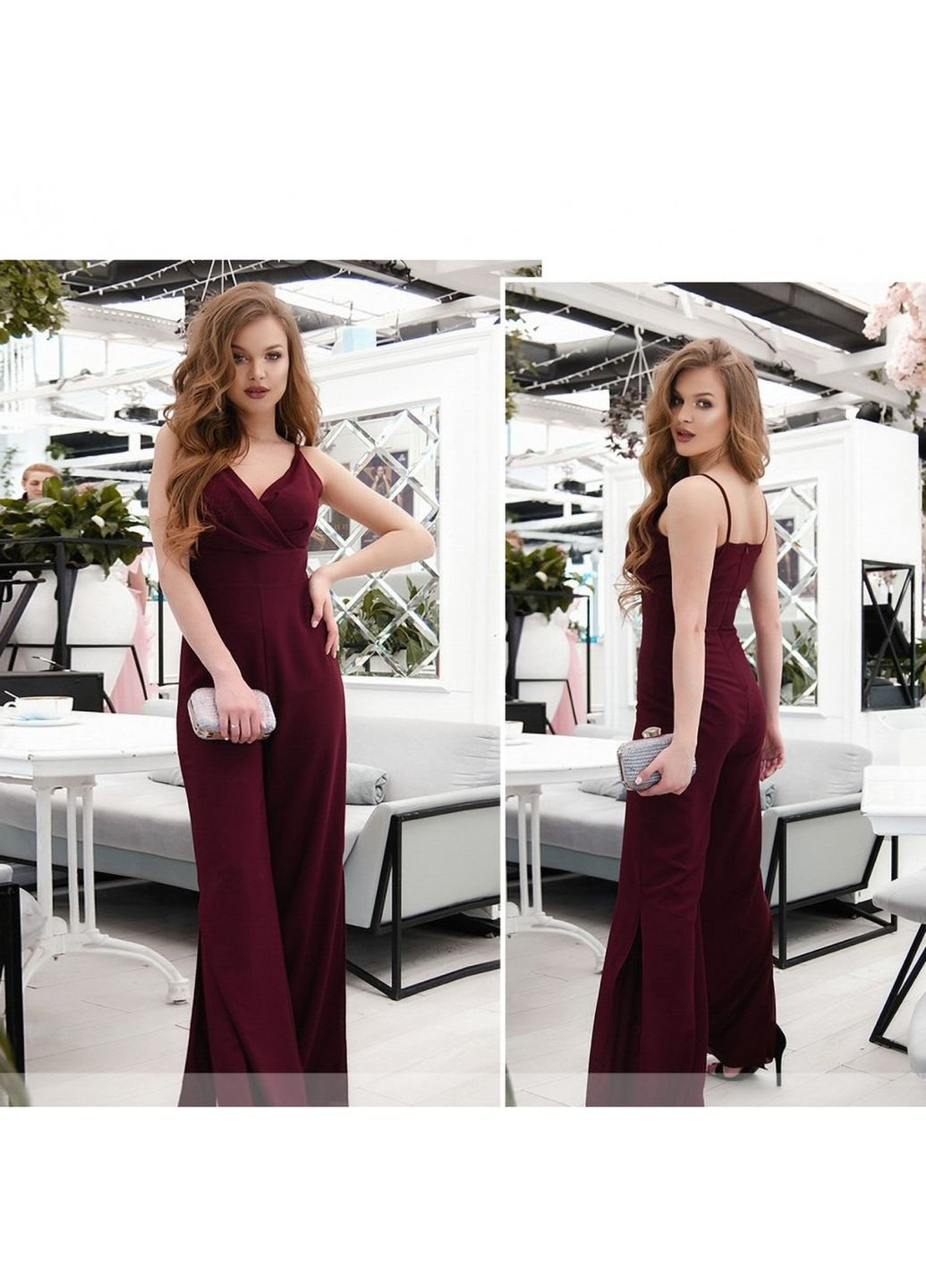 Комбинезон Liton темно-вишневый креп